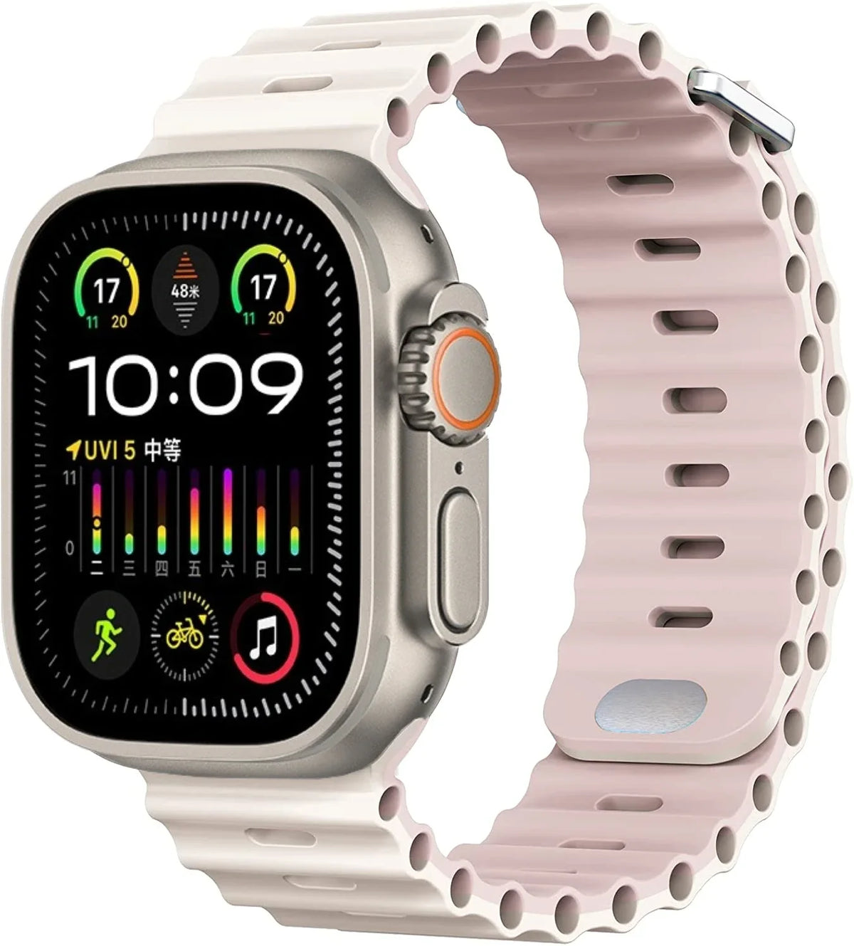 Perforated Silicone Band with Water Drainage for Apple Watch