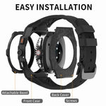 Carbon Case Mod Kit With Fluororubber Strap for Samsung Galaxy Watch & Galaxy Watch 8 Classic