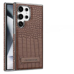 Premium Electroplate Leather Case for Samsung Galaxy S25 Series