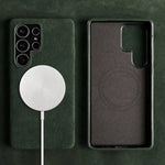 Luxury Suede Alcantara Magnetic Case for Samsung Galaxy S24 Series