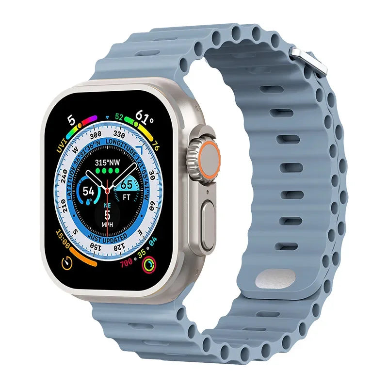 Soft-Touch Ocean Silicone Sport Band for Apple Watch