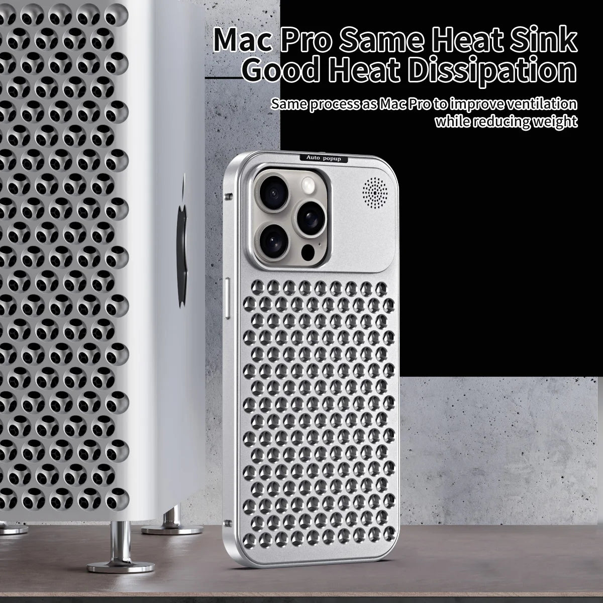 Shockproof Aluminum Metal Bumper Shell with Perfume Cooling Design for iPhone 16 Series