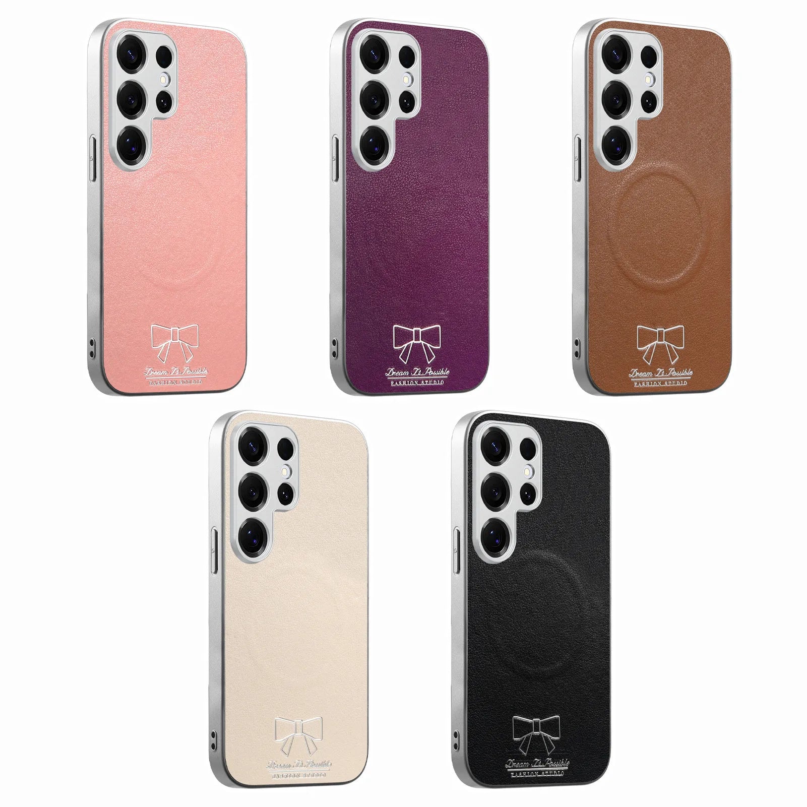 Elegant Bow Graphic Magnetic Leather Case for Samsung Galaxy