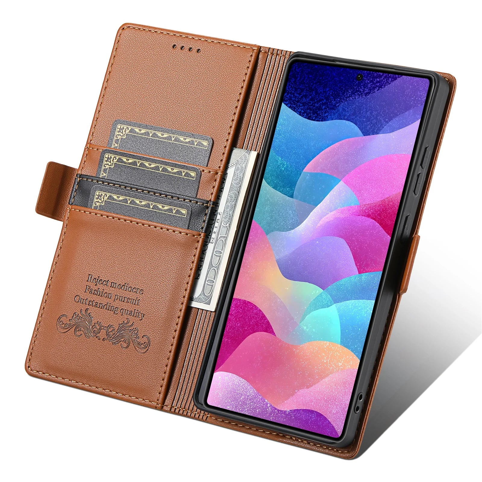 Luxury Leather RFID Wallet Case for Samsung Galaxy S26 Series