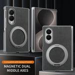 Luxury Magnetic Leather Case with 360° Rotating Kickstand for Samsung Galaxy Z Fold 8