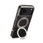 Retro Floral Cowhide Leather MagSafe Case with Rotating Stand for iPhone 17 Series
