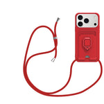 Shockproof Soft Case with Lanyard Strap & Card Slot for iPhone 17 Series