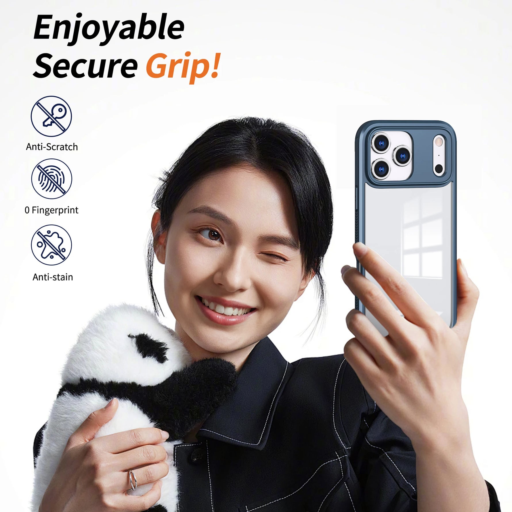 Hybrid Hard PC + TPU Transparent Shockproof Case for iPhone 17 Series