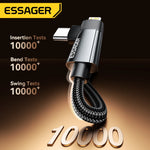 Essager 2-in-1 PD Fast Charging Cable with Dual USB-C and Lightning Connectors