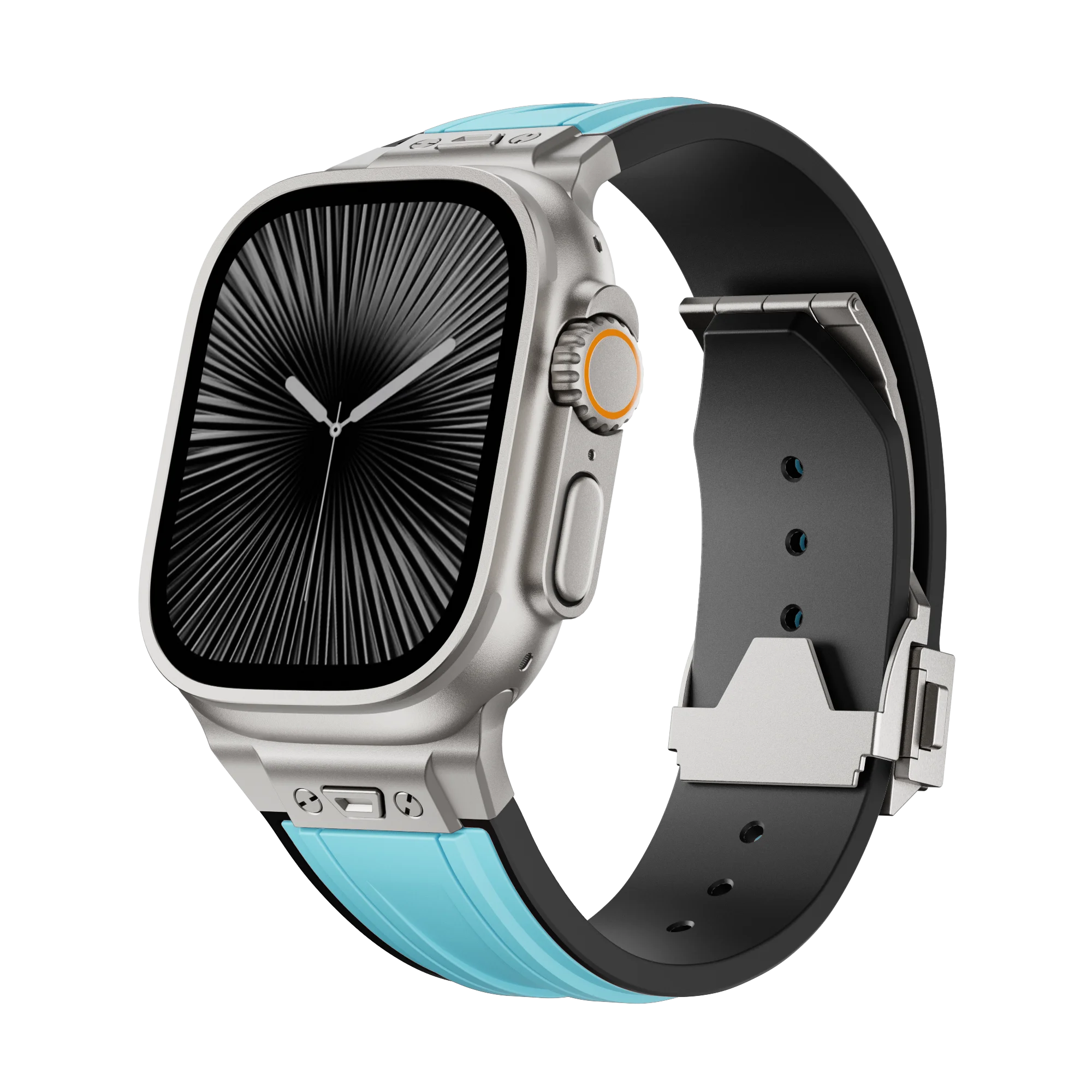Liquid Silicone Sport Band with Ribbed Texture for Apple Watch