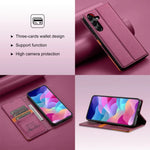 Luxury Leather Flip Wallet Case for Samsung Galaxy S26 Series