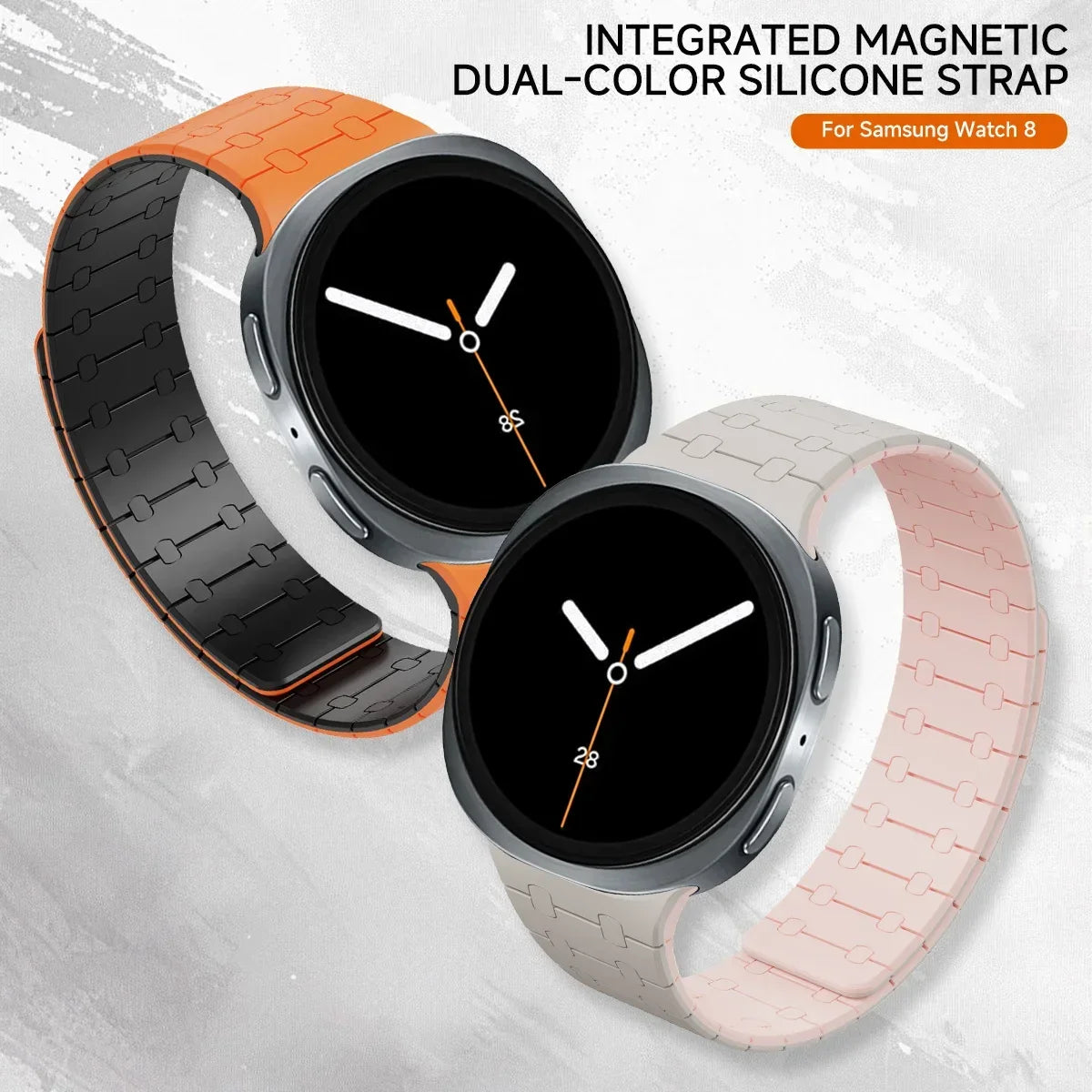 Silicone Magnetic Loop Strap for Samsun Galaxy Watch 8 & Galaxy Watch 8 Classic