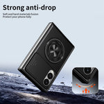 Shockproof Sliding Camera Protection Case with 360° Rotating Magnetic Ring Stand for Samsung Galaxy Z Fold 8