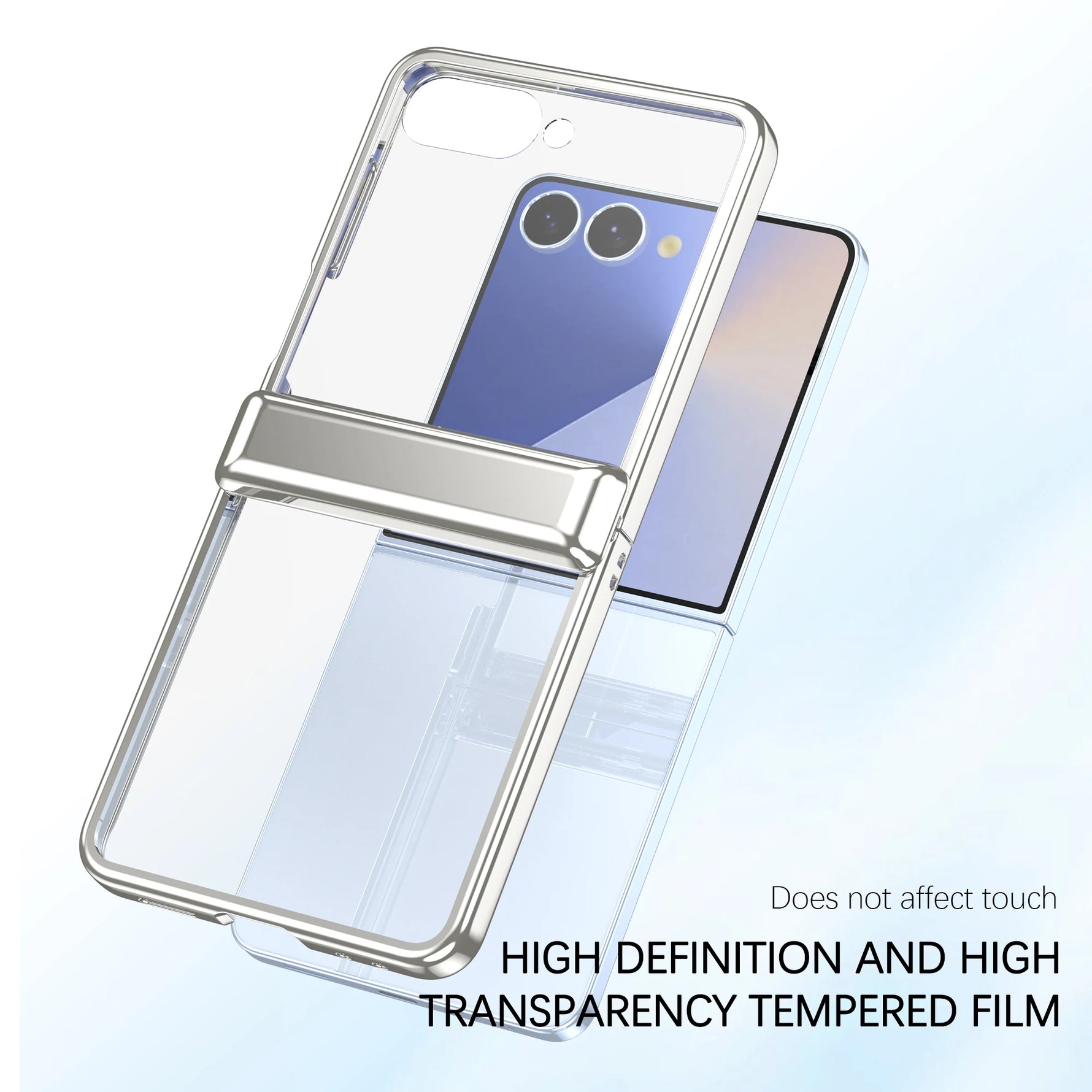 Full Protective Electroplated Case with Tempered Film for Samsung Galaxy Z Flip 7