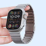 Durable Titanium Metal Band with Magnetic Buckle for Apple Watch