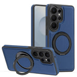 Samsung Galaxy S26 Series Leather Case with Rotating Ring Bracket