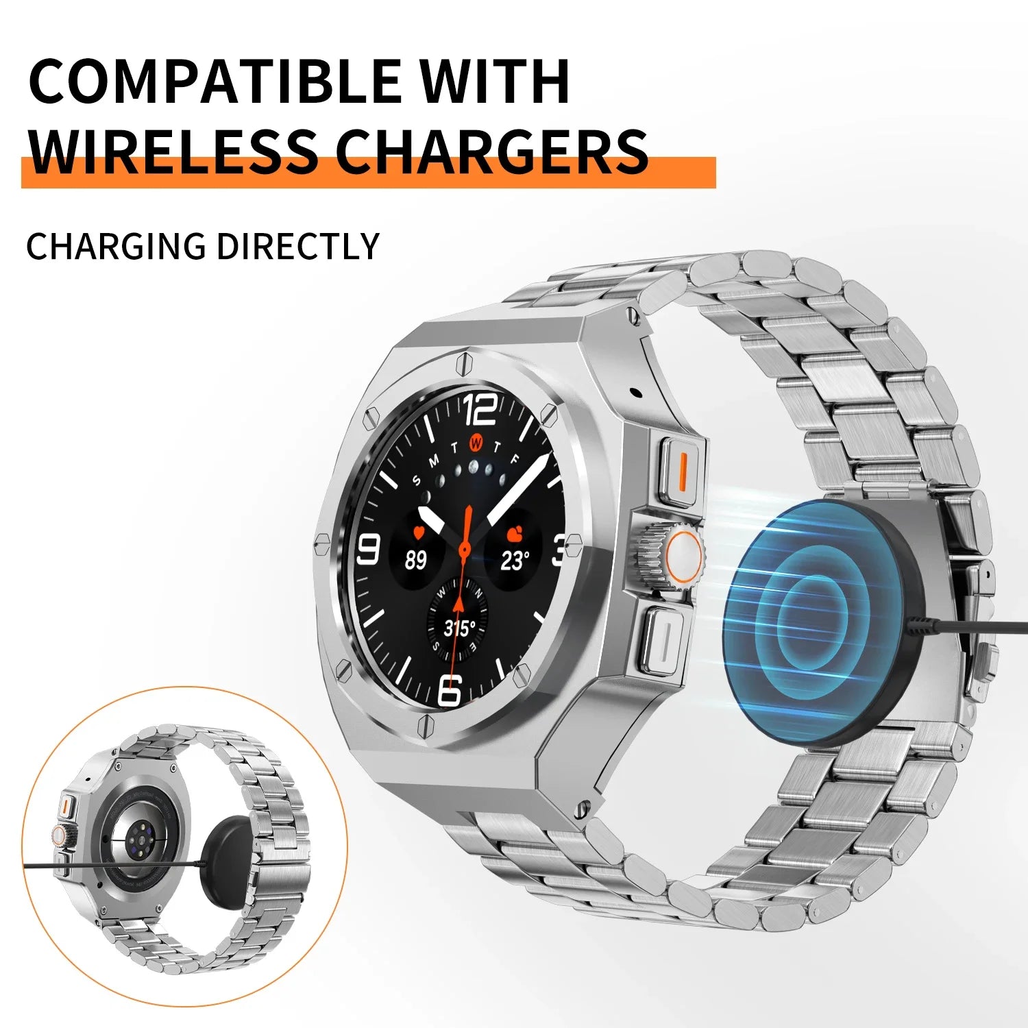 Luxury Stainless Steel Modification Kit for Samsung Galaxy Watch Ultra