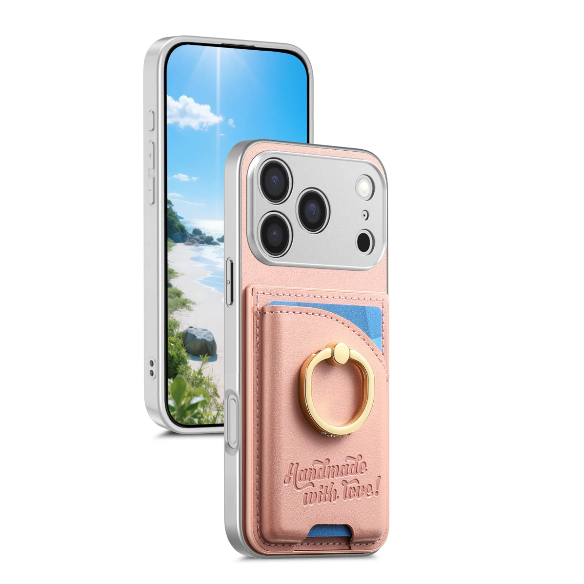 Leather Rotatable Ring Holder Case With Kickstand for iPhone 18 Series