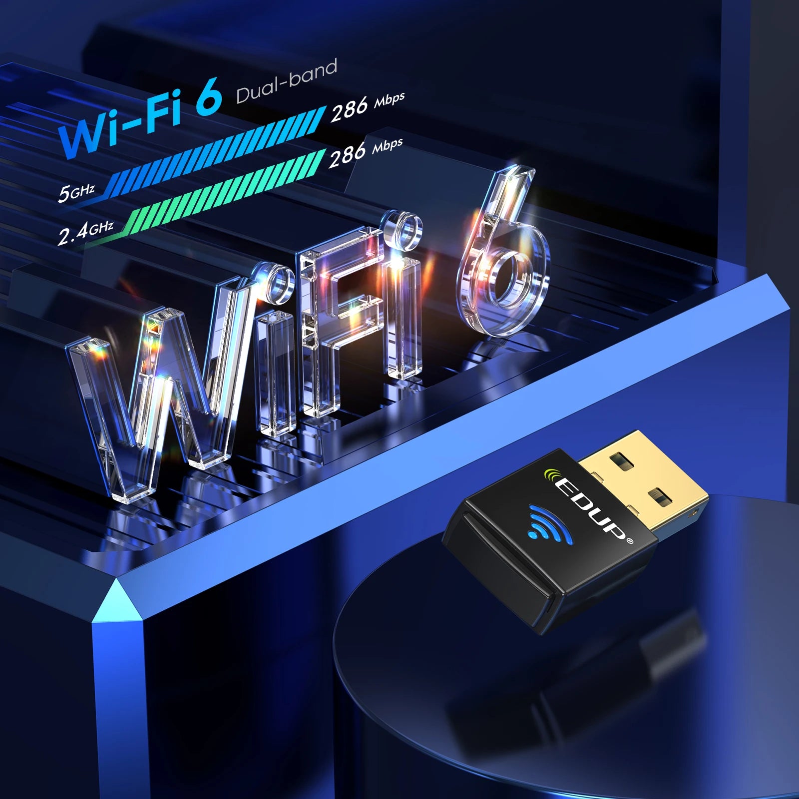 DUP Dual-Band WiFi 6 USB Adapter