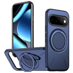 Carbon Fiber Dual-Layer Armor Case with 360° Rotating Magnetic Ring Stand for Google Pixel 11 Series