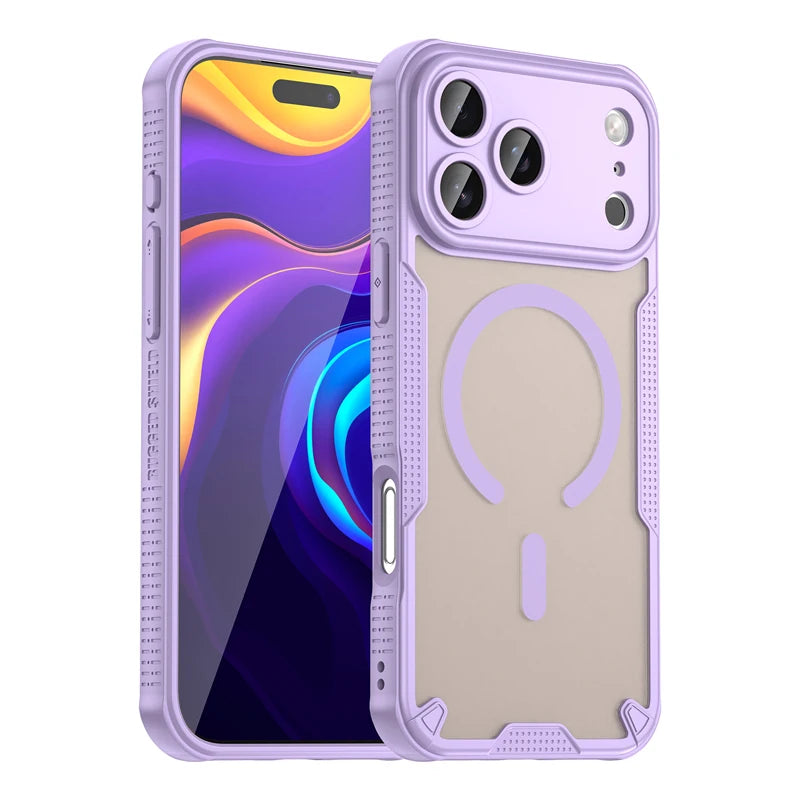 Semi-Transparent PC + TPU MagSafe Case with Lens Guard for iPhone 17 Series