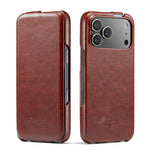 Textured Leather Flip Case with Raised Camera Ring for iPhone 18 Series