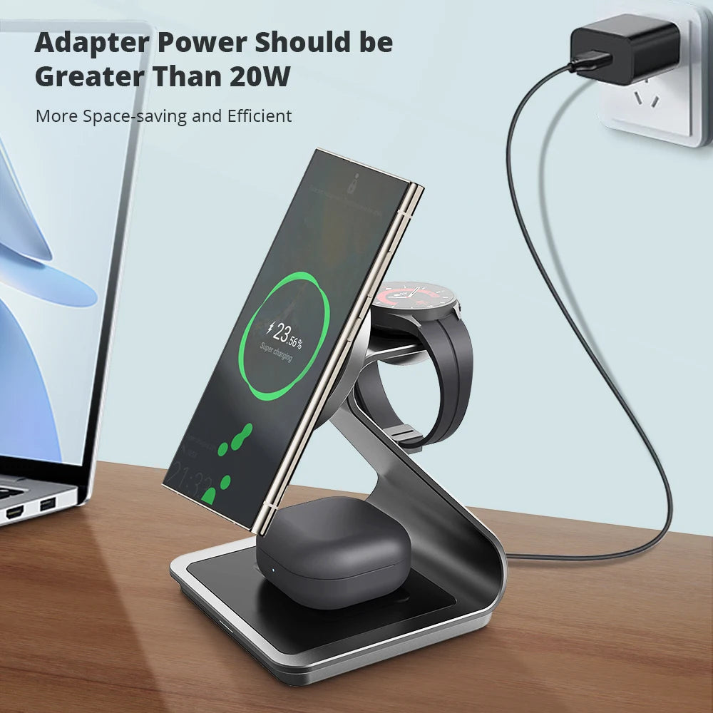 Bonola 3-in-1 Magnetic Wireless Charging Station for Samsung