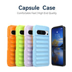 3D Pill Capsule Transparent Soft TPU Shockproof Anti-Drop Protective Phone Case for Google Pixel 8 Series