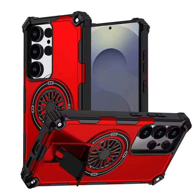Military Armor Magnetic Case with Kickstand for Galaxy S26 Series