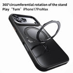 MagSafe Compatible Transparent Case with 360° Kickstand for iPhone 17 Series