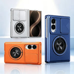 Shock-Absorption Perimeter Frame Case with Rotating Ring Grip for Samsung Galaxy Z Fold 8