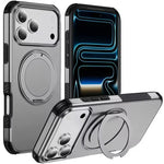 Dual-Layer MagSafe Case with 360° Rotating Ring Stand for iPhone 17 Series