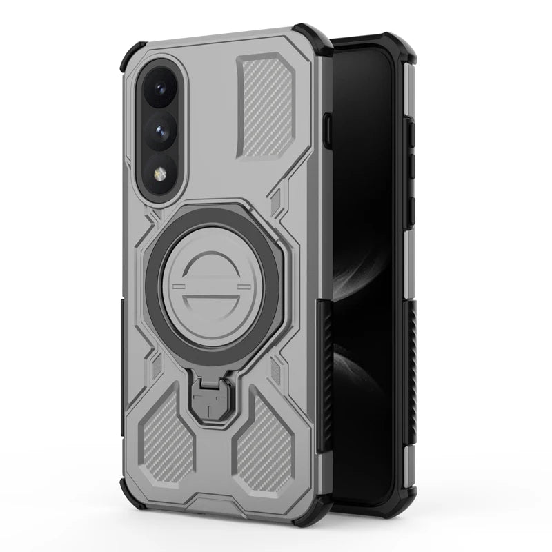 Rugged Protective Case with Metal Magnetic Holder Ring for OnePlus Nord 5