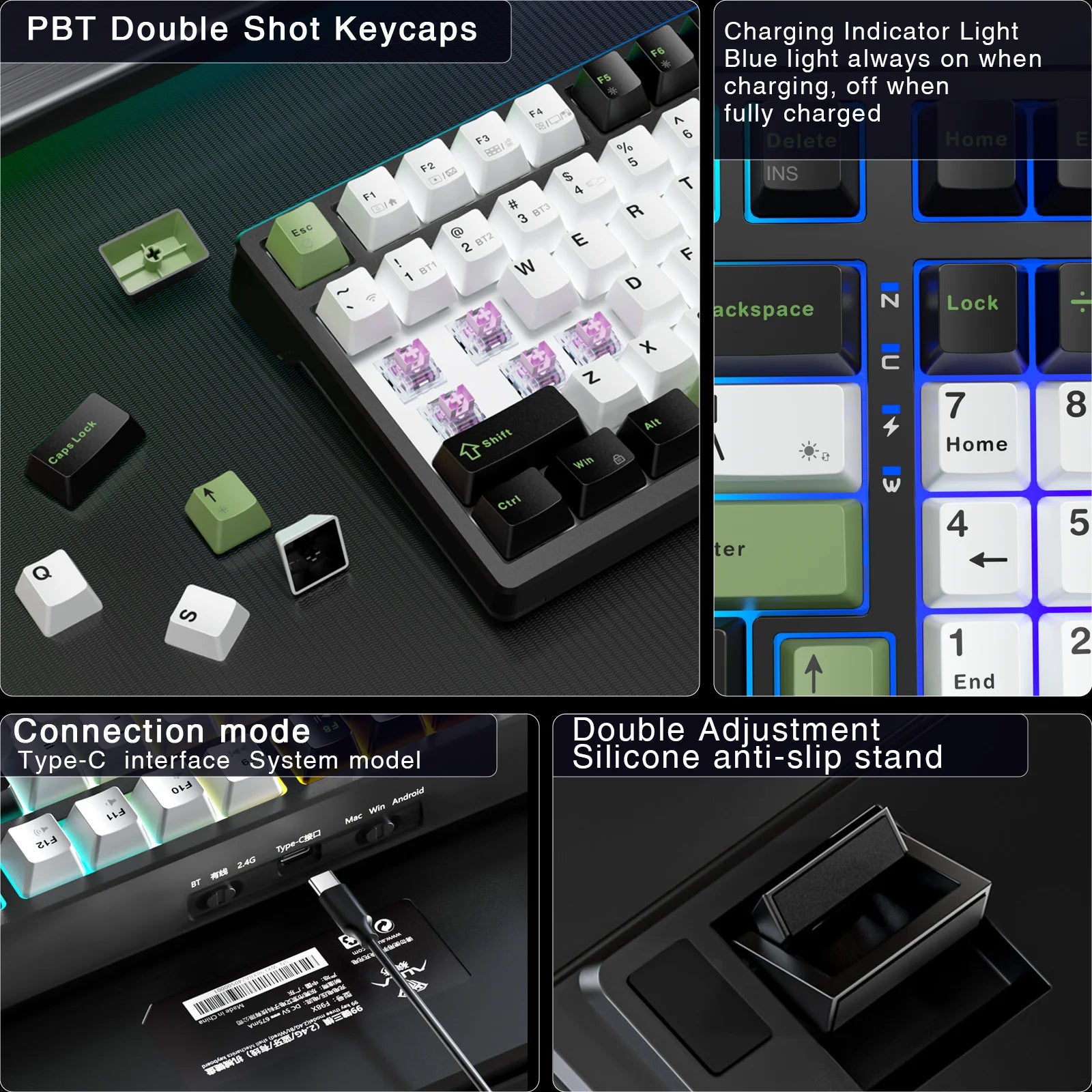 AULA F98X RGB Gaming Mechanical Keyboard with Hot-Swappable Switches