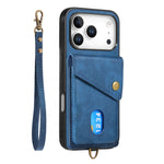 Multi-Functional Retro Leather Wallet Case with Vertical Card Holder for iPhone 17 Series