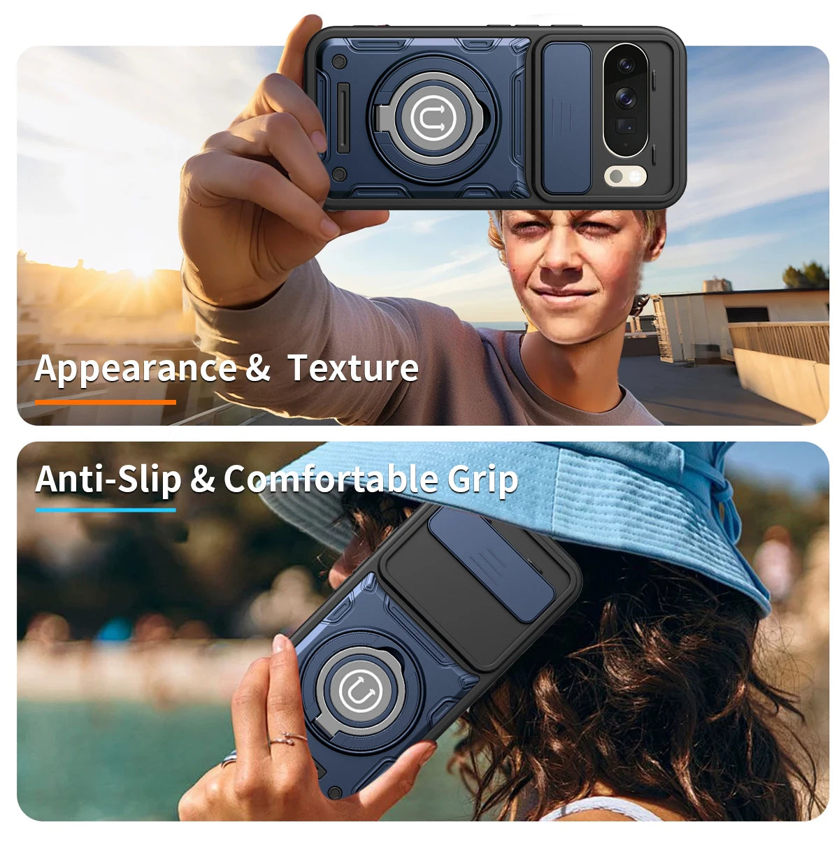 360° Rotating Metal Ring Holder Case for Google Pixel 10 Pro XL