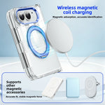 Shockproof Clear MagSafe Case with 360° Rotating Kickstand Ring for iPhone Duo