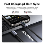 UGREEN 240W USB-C Cable with Digital Power Display