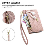 Fashion Leather Wallet Case with Zipper Pocket and Strap for Samsung Galaxy Z Fold 8