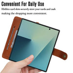 Shockproof Zipper Wallet Folio with Kickstand for Samsung Galaxy Z Fold 6