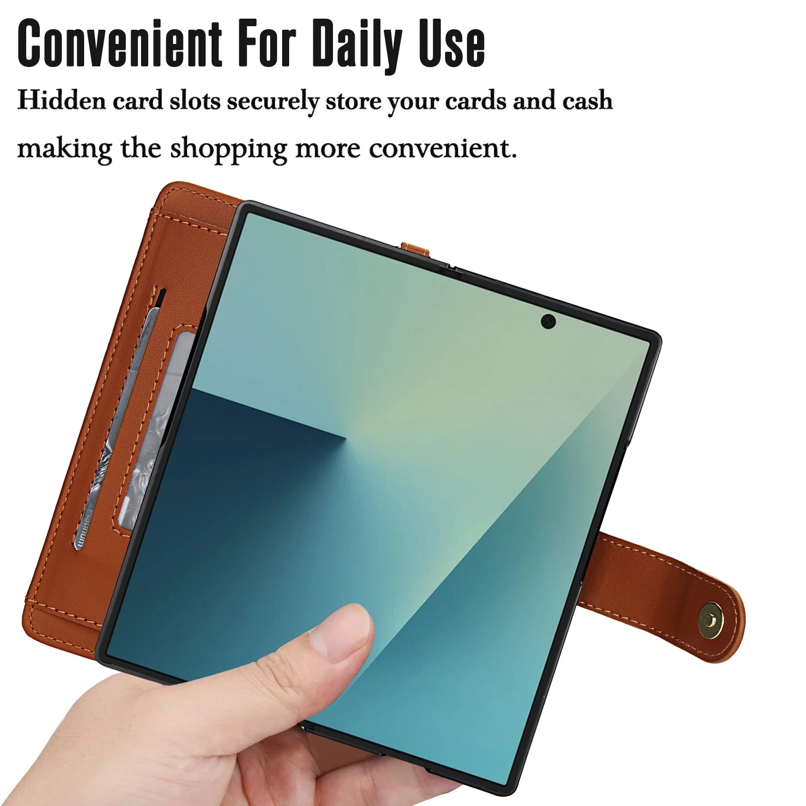 Shockproof Zipper Wallet Folio with Kickstand for Samsung Galaxy Z Fold 6