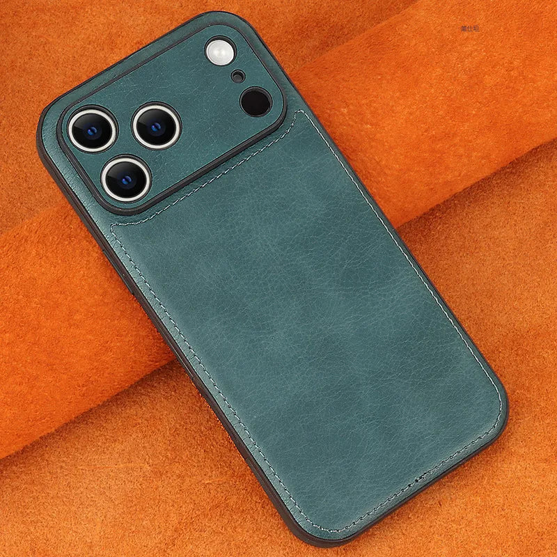 Classic Leather Texture Shockproof Case for iPhone 17 Series