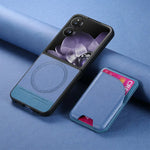 Samsung Galaxy Z Flip 7 Luxury Magnetic Leather Case with Card Holder