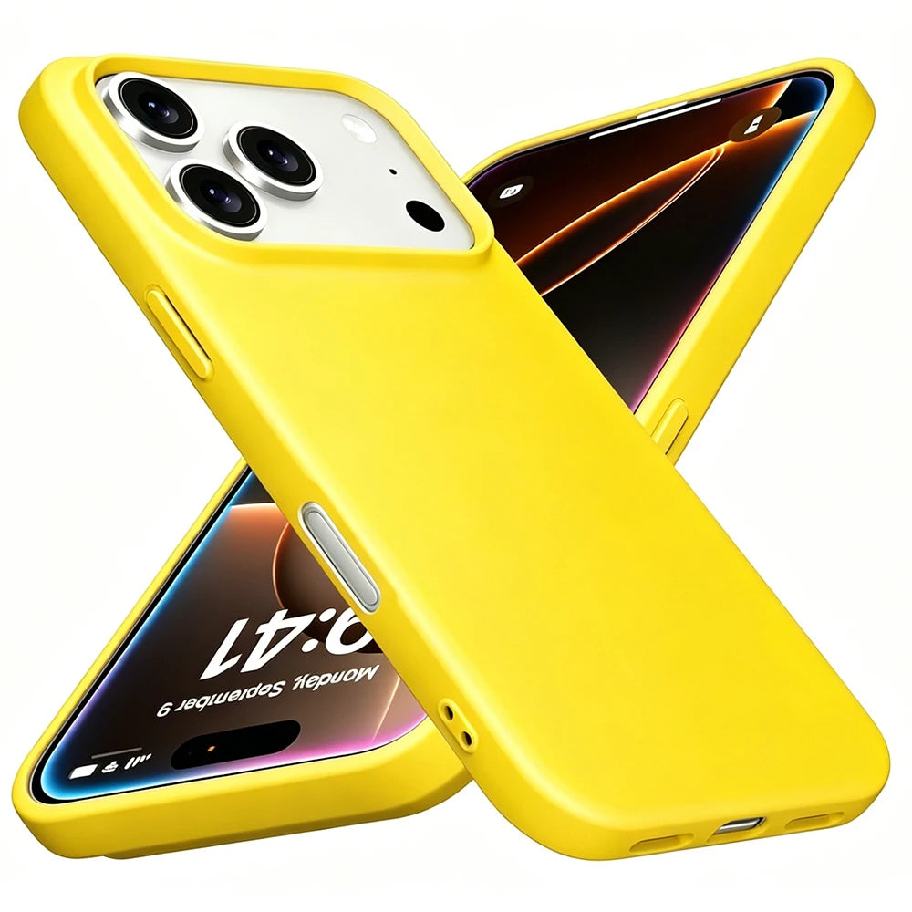 Pastel Matte Soft Silicone Phone Case for iPhone 17 Series