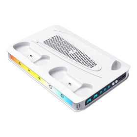 PS5 Cooling Station with Dual Controller Charger and RGB Lighting