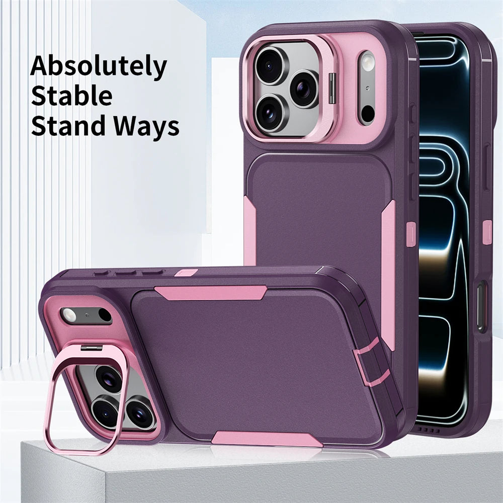 Heavy Duty Shockproof Case with Camera Bracket for iPhone 17 Series