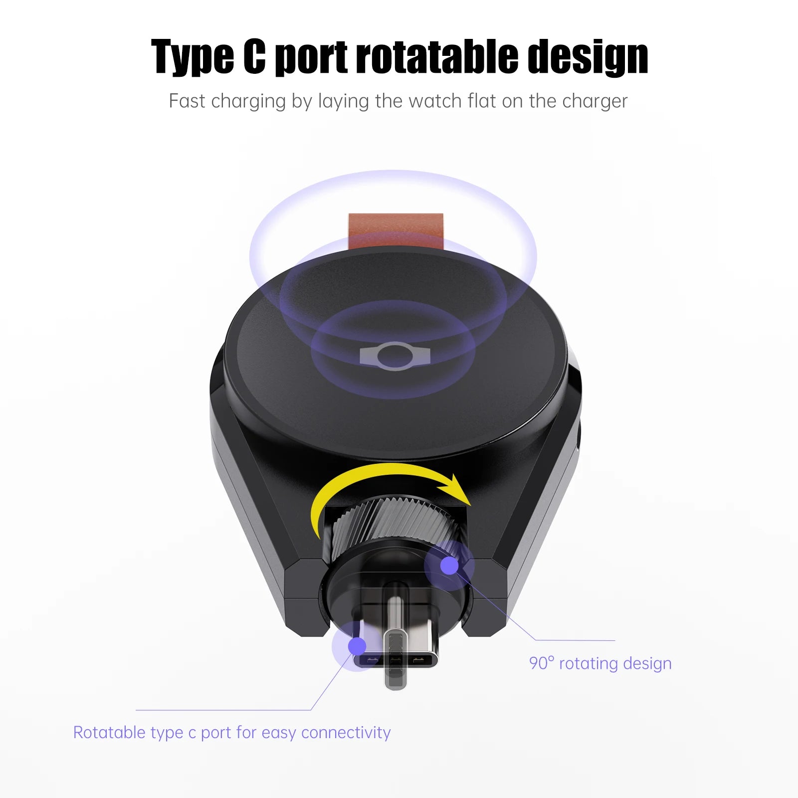 MOSHOU Magnetic Wireless Charging Dock for Samsung Galaxy Watch 6 and Galaxy Watch 6 Classic
