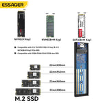 Essager USB-C 3.2 M.2 SSD Box High-Speed NVMe/SATA Portable Storage Enclosure