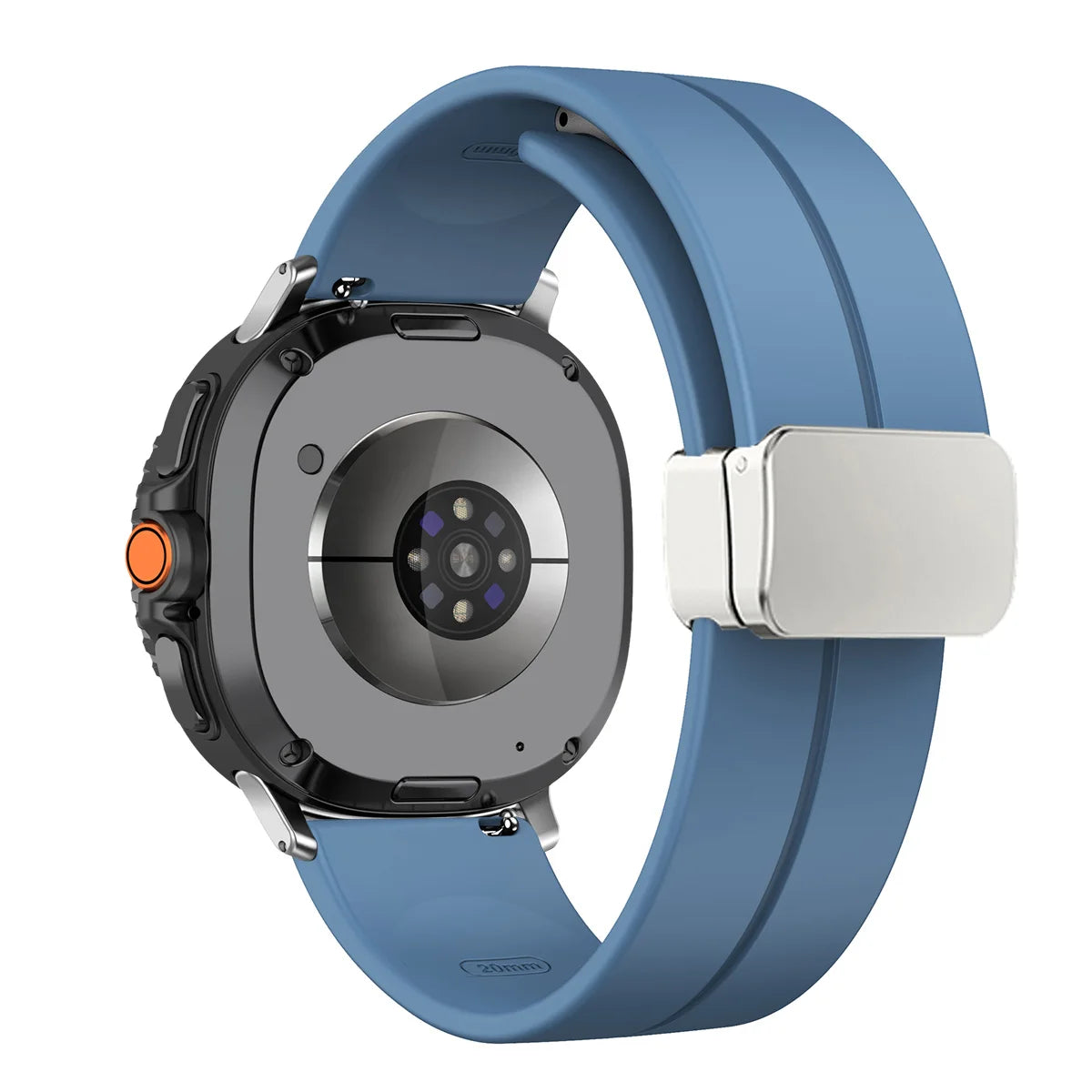 Silicone Magnetic Buckle Strap for Samsung Galaxy Watch 8 /  Galaxy Watch 8 Classic