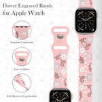 Soft Engraved Silicone Strap for Apple Watch